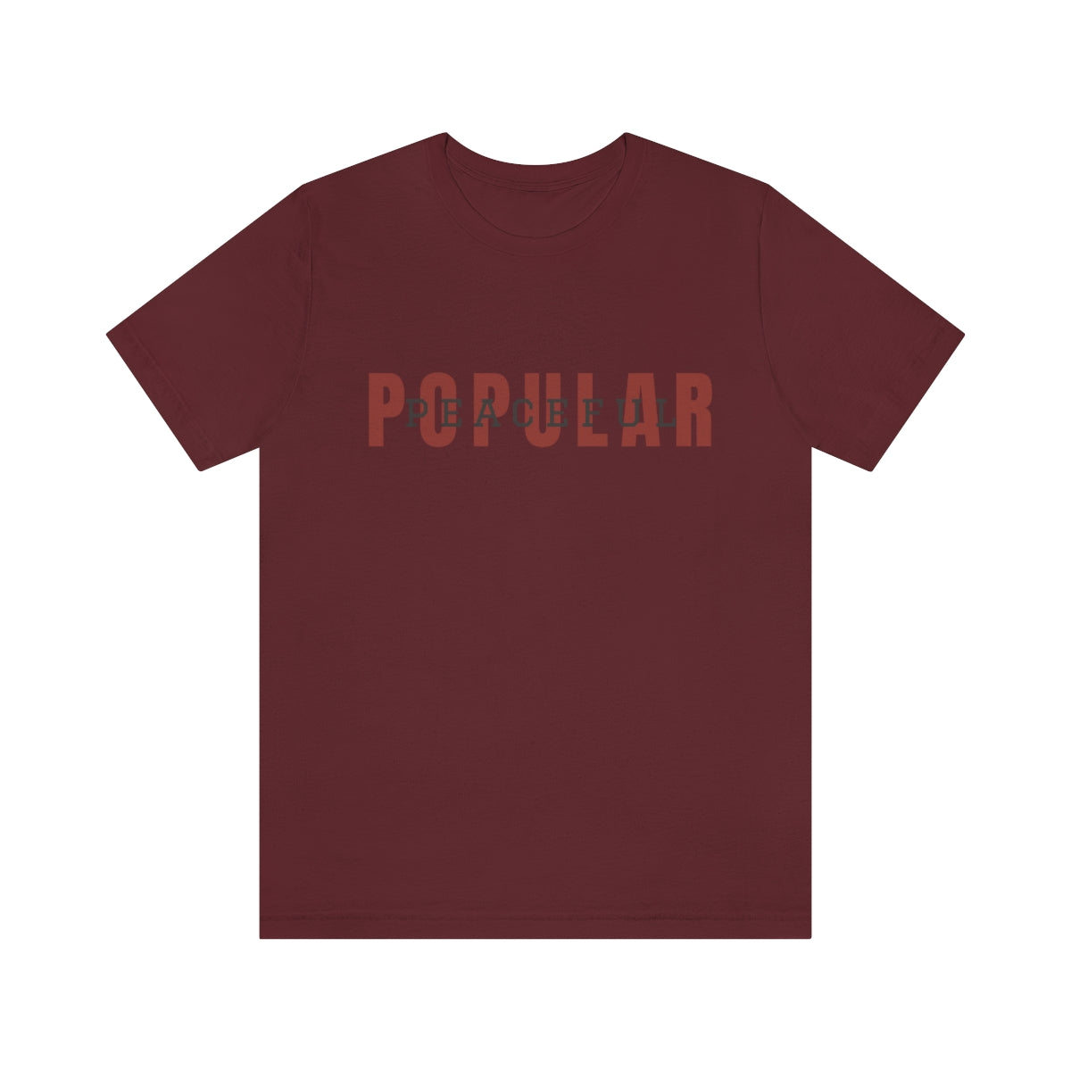 Popular/Peaceful Logo Jersey Short Sleeve Tee
