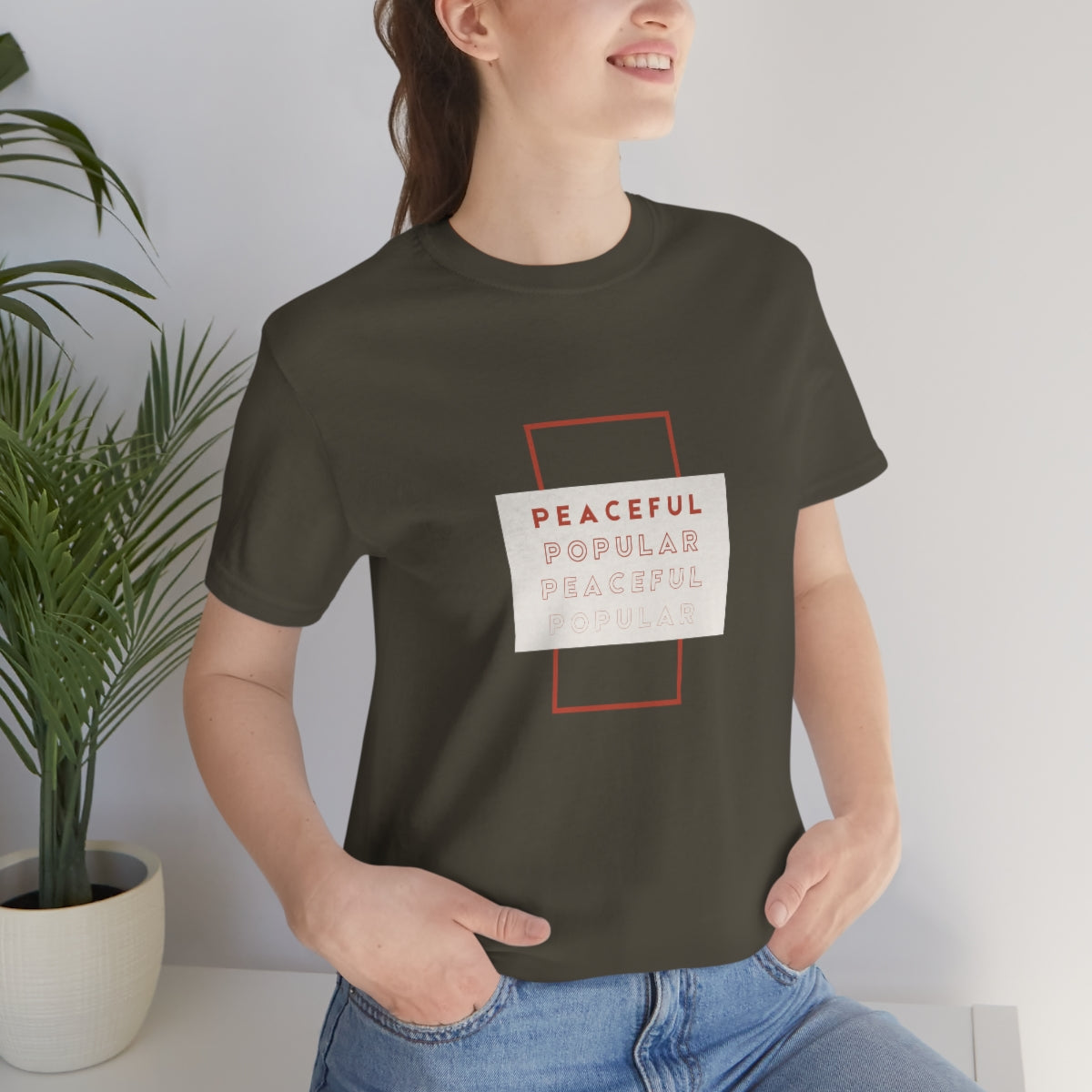 Peaceful/Popular Jersey Short Sleeve Tee